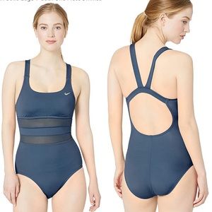 Nike Swim Mesh Solid Edge V-back Large